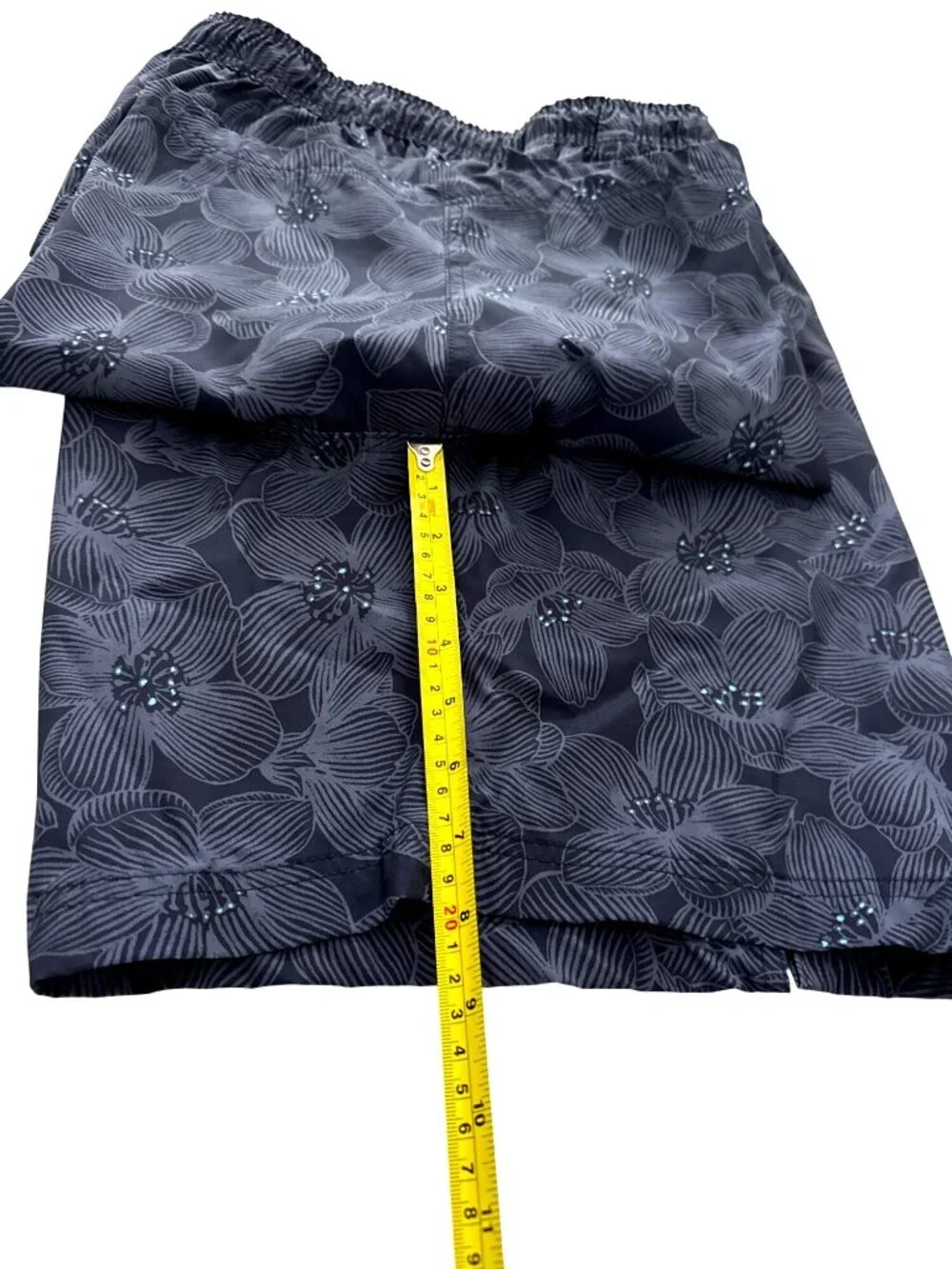 Hurley Mens XXL Black Floral Swim Shorts With Elastic Waist & Drawstring - Picture 6 of 6